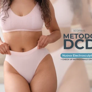 Donna in lingerie sportiva rappresenta il Metodo DCD